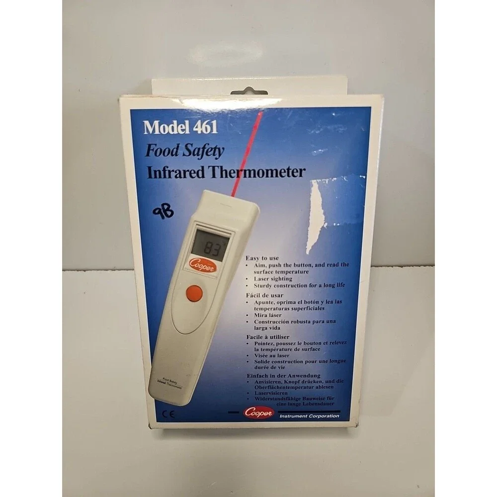 Cooper 461 DualTemp Infrared Thermometer and Probe, -25°F to 400°F Tested Works